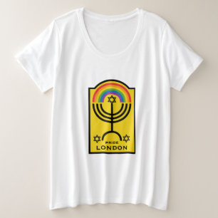 Camiseta Plus Size Orgulho Judaico LGBTQ