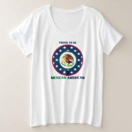 CAMISETA PLUS SIZE ORGULHOSO DE SER AMERICANO MEXICANO