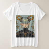 Ornamentado Steampunk Fantasy Animy Girl