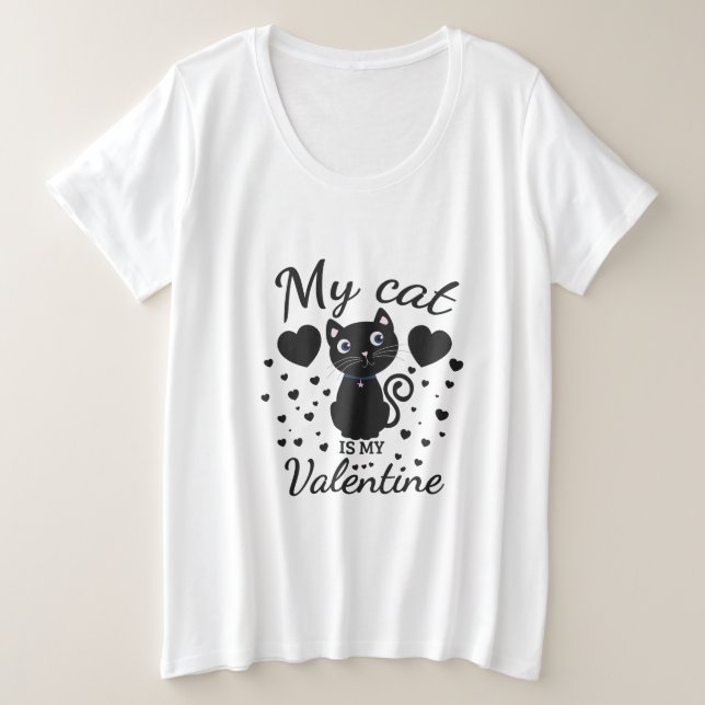 Camiseta Plus Size Os Meus Gatos São As Minhas Mulheres De Gato (Frente do Design)