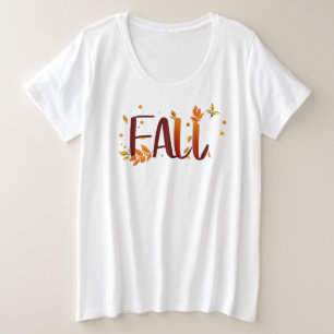 Camiseta Plus Size Outono/Folhas
