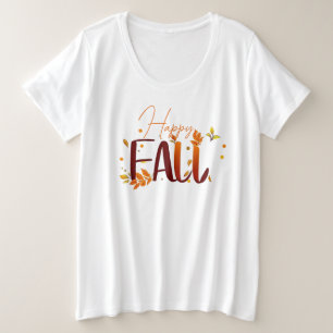 Camiseta Plus Size Outono/Folhas