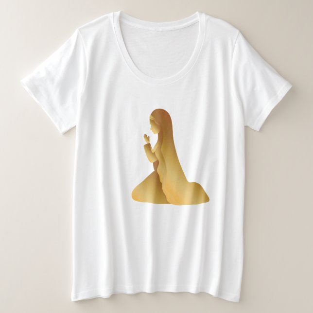 Camiseta Plus Size Outubro O Mês Rosário (Frente do Design)