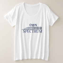 Camiseta Plus Size Own Your Spectrum – Autism Awareness Month Blue 