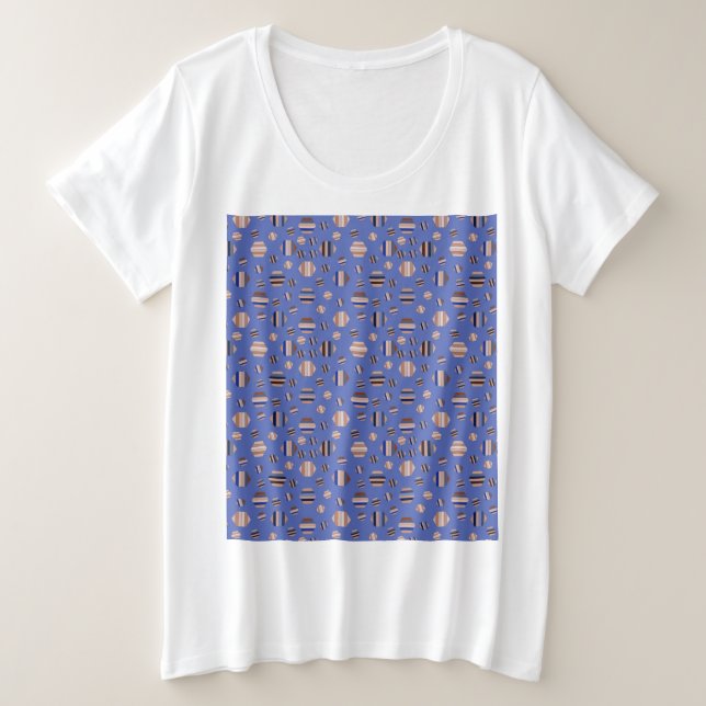 Camiseta Plus Size Padrão bonito de Verão (Frente do Design)