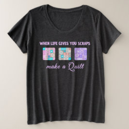 Camiseta Plus Size Padrão Floral Xadrez Fofo em Cores Pastel
