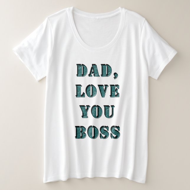 CAMISETA PLUS SIZE PAI, AMO-TE CHEFE 1 (Frente do Design)