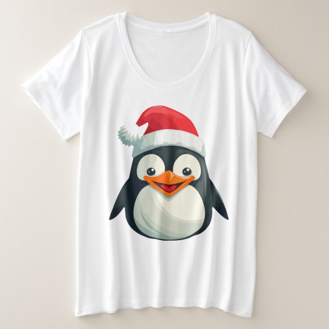 Camiseta Plus Size Pai Natal Waddle (Frente do Design)