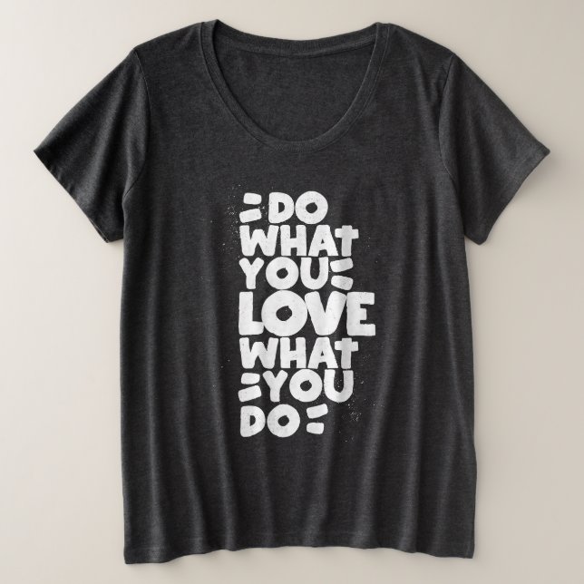 Camiseta Plus Size Palavras Desenhadas À Mão Que Buscar Encontrará (Frente do Design)