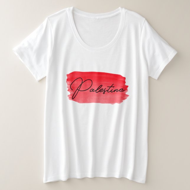 Camiseta Plus Size Palestina Gaza Livre (Frente do Design)