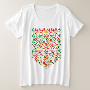 Camiseta Plus Size Palestina Tatreez Embroderia Tradicional