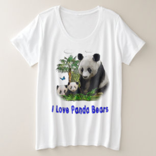 Camiseta Plus Size Panda Bear
