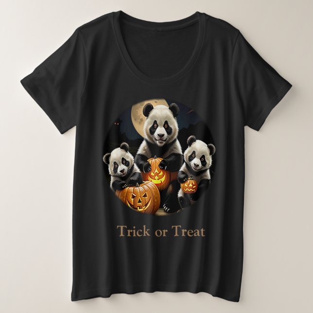 Camiseta Plus Size Panda Bears (Frente do Design)