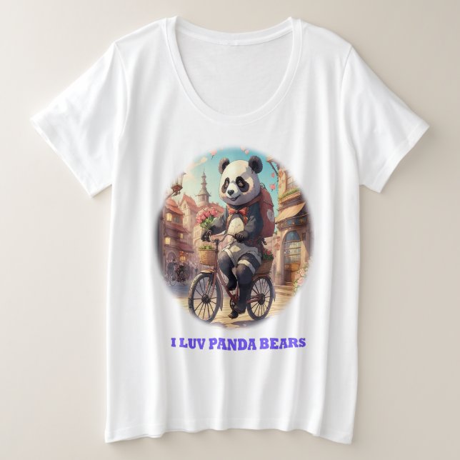 Camiseta Plus Size Panda Bears (Frente do Design)