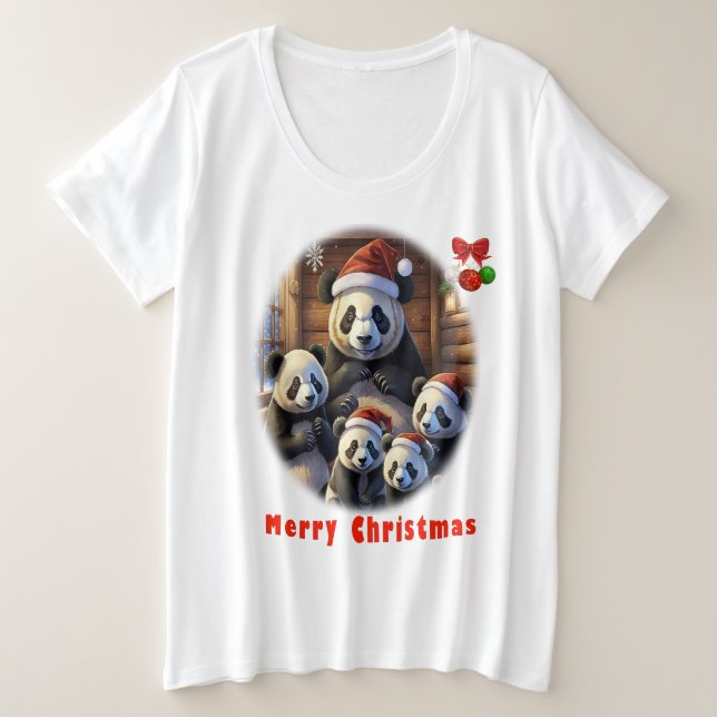Camiseta Plus Size Panda Bears (Frente do Design)