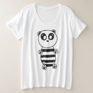 Camiseta Plus Size Panda Kids