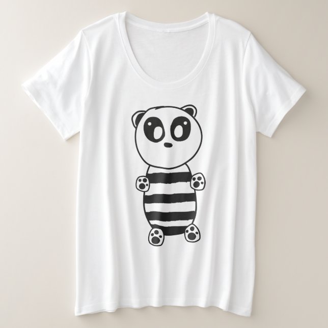 Camiseta Plus Size Panda Kids (Frente do Design)