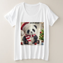 Camiseta Plus Size Panda Natal