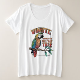 Camiseta Plus Size Papagaio no Paraíso em Ramal de Fruta