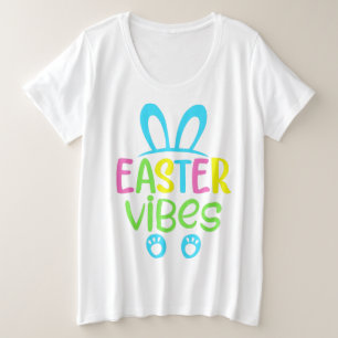 Camiseta Plus Size Páscoa Vibes Pastel