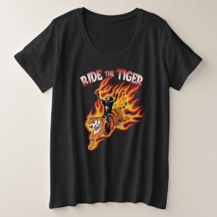 Camiseta Plus Size Passear O Tigre Vintage Heavy Metal