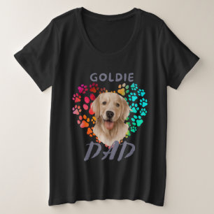 Camiseta Plus Size Pata branca Cão ouro Cachorro Cachorro Cachorro Ca
