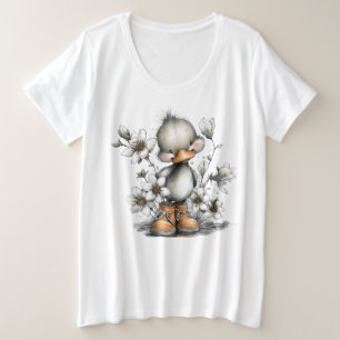 Camiseta Plus Size Patinho fofo