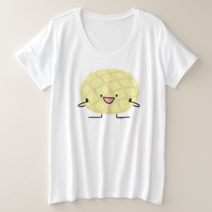 Camiseta Plus Size Patisserie doce do pão do concha japonês da