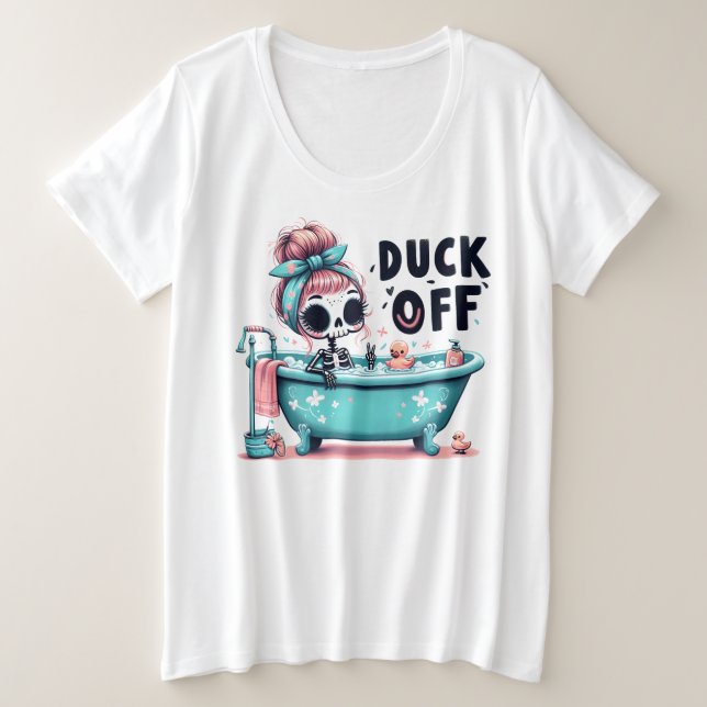Camiseta Plus Size Pato Desligado (Frente do Design)