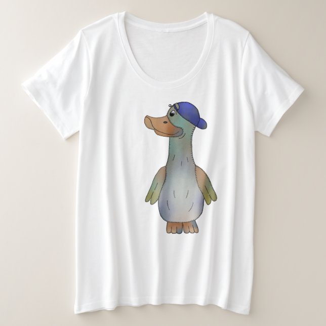 Camiseta Plus Size Pato genial (Frente do Design)