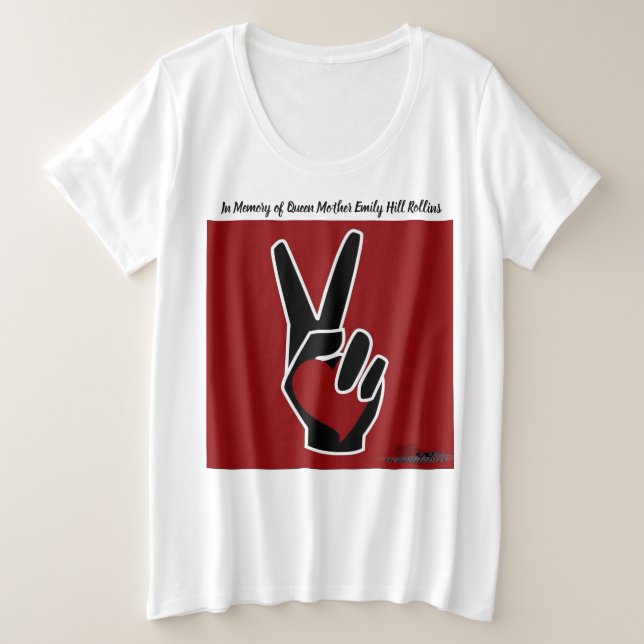 Camiseta Plus Size Paz & amor (Frente do Design)