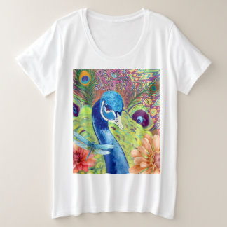 Camiseta Plus Size Peacock T-Shirt