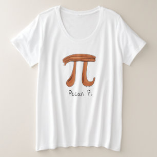 Camiseta Plus Size Pecan Pi Cute Math Pi Day Women's Plus Tshirt