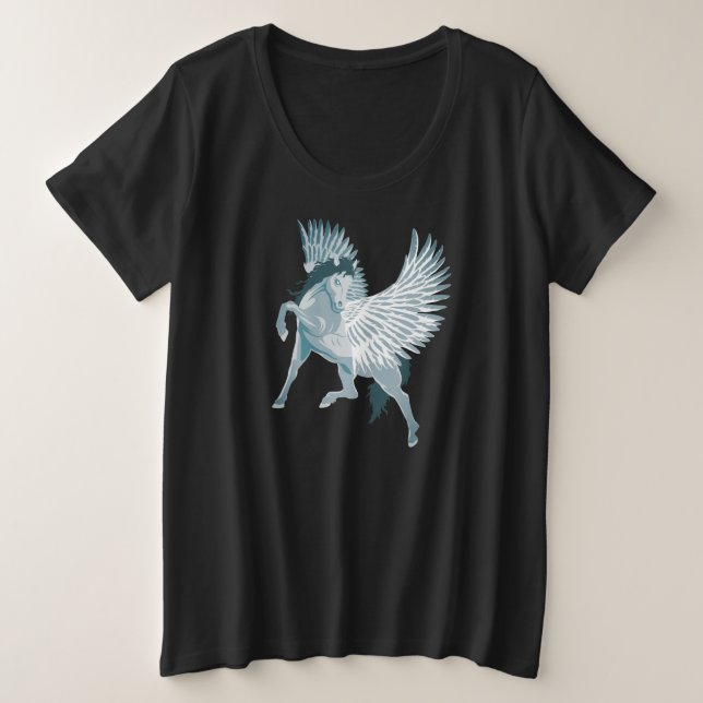 Camiseta Plus Size Pegasus Mitologia Grega Cavalo Alado (Frente do Design)