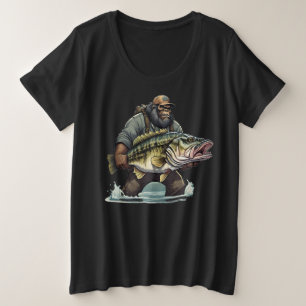 Camiseta Plus Size Peixe-espada-grande-pescado pescador Sasquatch yet