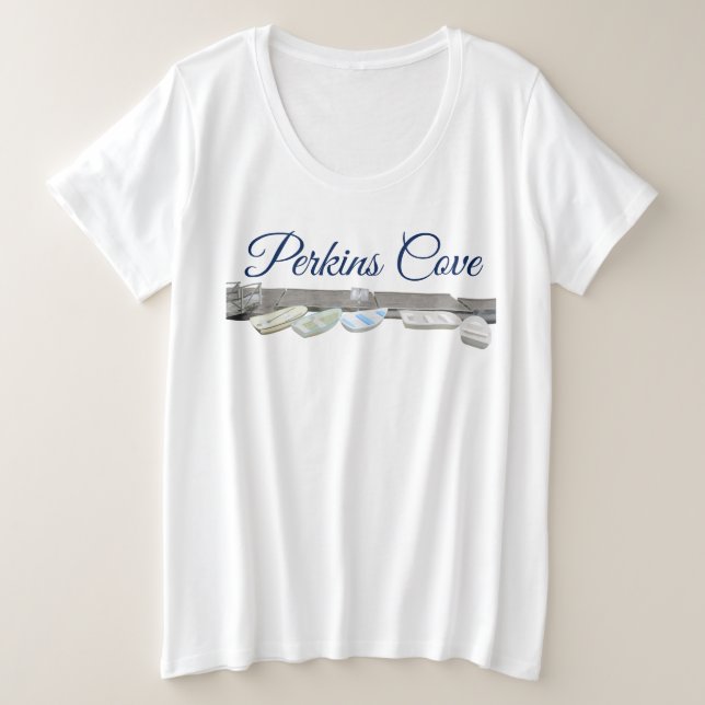 Camiseta Plus Size Perkins Cove In Ogunpensar, Maine (Frente do Design)