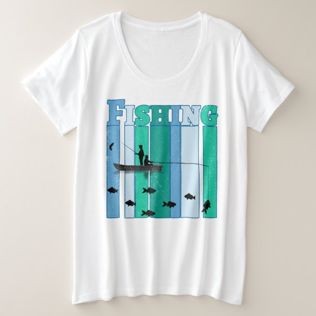 Camiseta Plus Size Pesca | Os melhores presentes de pesca (Frente do Design)