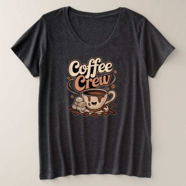 Camiseta Plus Size Pessoal De Café (Frente do Design)