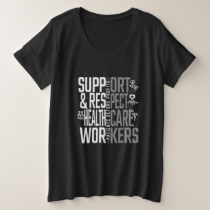 Camiseta Plus Size Pessoal Seguro Salva Enfermeiras em Marcha