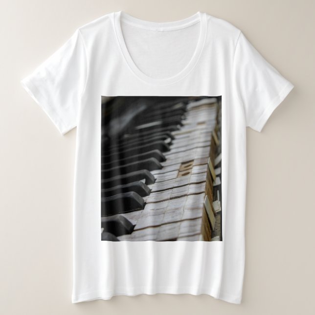 Camiseta Plus Size Piano legal (Frente do Design)