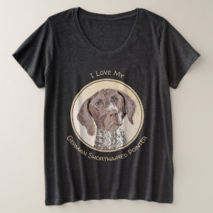 Camiseta Plus Size Pintura Alemã de Ponta Curta - Arte Canina