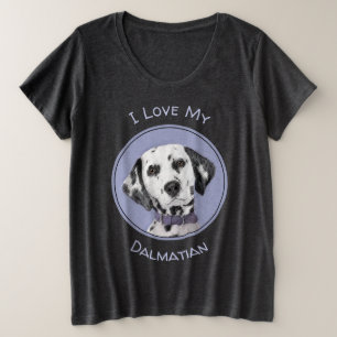 Camiseta Plus Size Pintura Dalmácia - Arte Cachorro Original