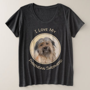 Camiseta Plus Size Pintura Pirenéus - Arte Cão Original Bonita