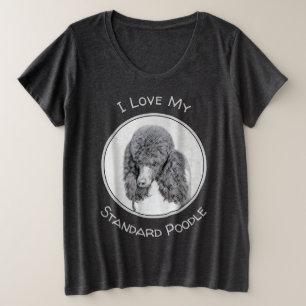 Camiseta Plus Size Pintura Preta Padrão - Arte Canina