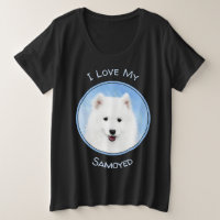 Pintura Samoyed Puppy - Arte Cachorra Original