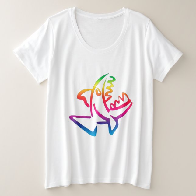 Camiseta Plus Size Piranha (Frente do Design)