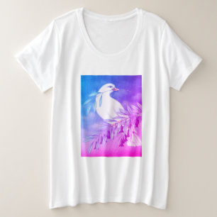 Camiseta Plus Size Pomba da paz