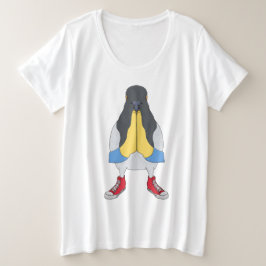 Camiseta Plus Size Pombo com Sapatos