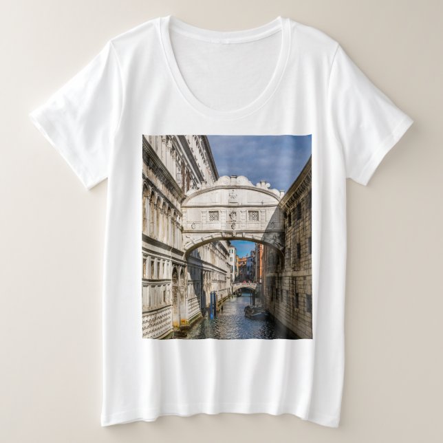 Camiseta Plus Size Ponte de Luz, Veneza, Itália (Frente do Design)