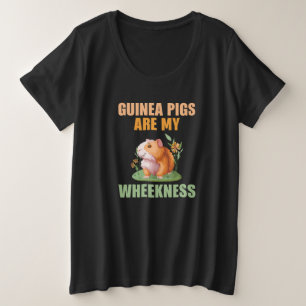 Camiseta Plus Size Porcos-guineenses são minha roda em preto